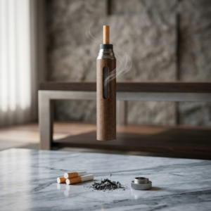 Premium Handheld Ashless Cigarette Holder – Portable Wooden Anti-Ash Car & Desktop Smoking Sleeve Protective Cover - Image 1