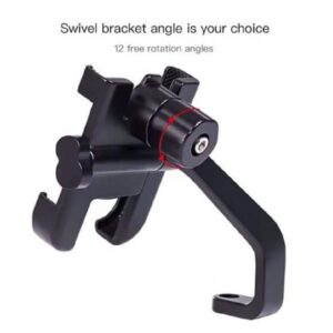 C2 Universal Aluminum Motorcycle Phone Holder – 360° Adjustable Handlebar Mount Stand for Secure Mobile Grip - Image 1