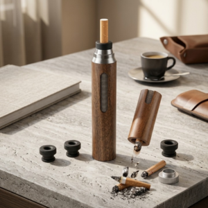 Premium Handheld Ashless Cigarette Holder – Portable Wooden Anti-Ash Car & Desktop Smoking Sleeve Protective Cover - Image 4