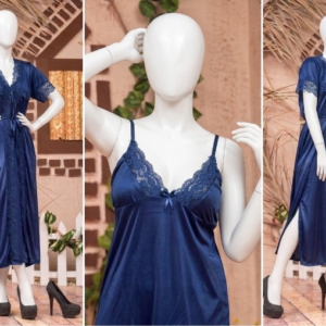 2 PCs Silk Splendor Satin Nightwear Set – Elegant & Comfortable Sleepwear SKU R-003 Free Size - Image 5