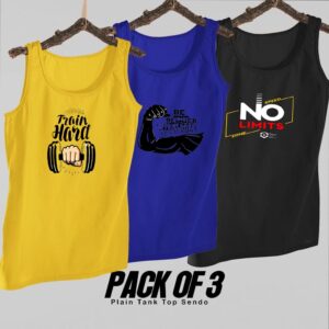 Pack of 3 Men's Gym Sando Tank Tops – Sleeveless Fitness & Workout Wear - Image 1