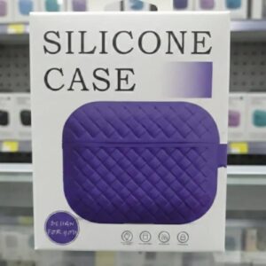 Shockproof Silicone AirPods Case - Textured Protective Skin with Keychain (Random colors) - Image 5