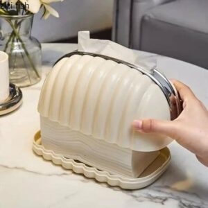 Decorative Shell Tissue Box Case Elegant And Modern Napkin Holder Stylish Daily Use Home And Office Accessory - Image 3