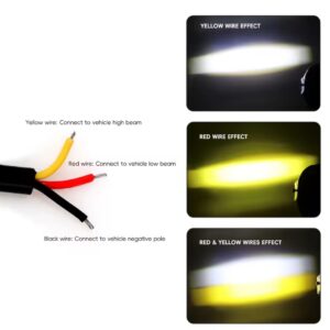 Universal Motorcycle LED Helmet-Style Spotlight – Dual Lens 2-Mode (White & Yellow) Fog Light Signal Lamp - Image 2