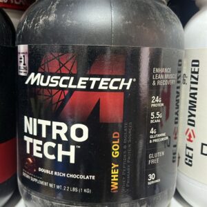MuscleTech Nitro Tech 100 Percent Whey Gold Double Rich Chocolate Flavor 2.2 Pounds 1 Kg Protein Powder - Image 4