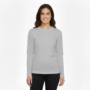 Basic Round Neck Full Sleeves T-Shirt For Women – Soft & Comfortable Casual Wear (Random Color) - Image 2