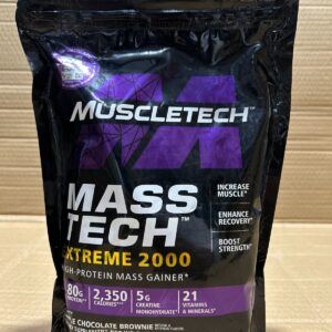 Muscletech Mass Tech Xtreme 2000 Mass Gainer Powder – 2.03 lbs High-Calorie Muscle Builder Supplement - Image 3