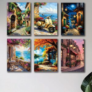 Set of 6 Premium Wall Art Photo Tiles – Modern Home Decor Sets 8x11 - Image 1