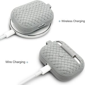 Silicone Breathable Braided Case Cover – Soft TPU Protective Charging Case (Random Color) - Image 2