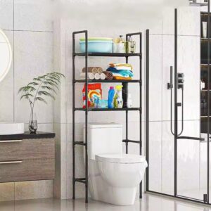 Multi-Layer Bathroom Storage Rack | Space-Saving Toilet Organizer | Strong Carbon Steel Shelf For Towels & Toiletries - Image 1