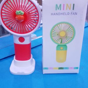 Mini Portable Handheld Fan with Desktop Base - Cute Carrot Design Rechargeable Personal Cooling Fan for Office, Students, and Travel - Image 3