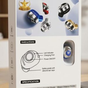 High Quality M16 Mini Bluetooth Earbud Crystal Clear Sound Anywhere Compact Stylish Wireless Headset - Image 3
