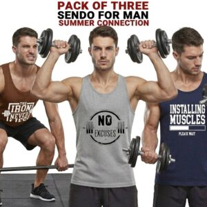 3 PCs of Men's Summer Cotton Sando Vest Sleeveless Tank Top Breathable Soft Lightweight Casual Gym Sports Innerwear Comfortable - Image 1