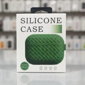 Shockproof Silicone AirPods Case - Textured Protective Skin with Keychain (Random colors) - Image 3
