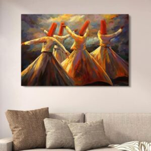Whirling Dervish Landscape Canvas Art With Double Tape | 12x16 Inches - Image 1