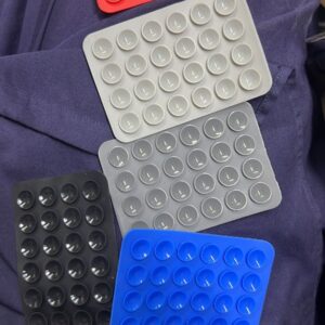 1 PCs Double Side Silicone Suction Pad Phone Holder – Self-Adhesive Square Rubber Grip Pad for All Mobiles & Tablets (Random Color) - Image 4