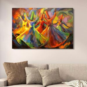 Sufiyana Contemporary Abstract Canvas Art With Double Tape | 12x16 Inches - Image 1