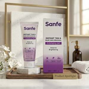 Sanfe Instant Tan And Dead Skin Removal Exfoliating Gel Detan Brightening 60ml - Image 2