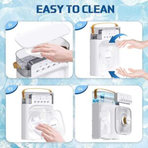Mini Portable Air Cooler Fan with Evaporative Cooling | 3-Speed Personal Air Conditioner | Random Color - Image 3