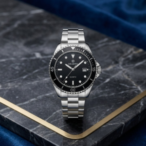 Premium Men's Stainless Steel Quartz Watch – Classic Dial Luxury Business Watch with Date Display ~ Without Box - Image 1