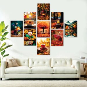 Set of 9 Premium Wall Art Photo Tiles – Modern Home Decor Sets 8x11 - Image 1