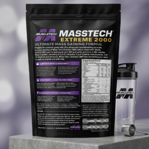 Muscletech Mass Tech Xtreme 2000 Mass Gainer Powder – 2.03 lbs High-Calorie Muscle Builder Supplement - Image 2