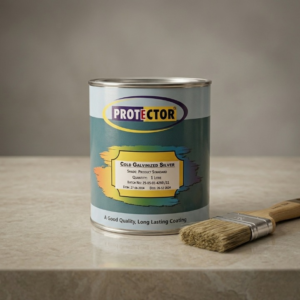 PROTECTOR  Anti Rust Zinc Coating Spray Color (Cold Galvanized Silver Paint 1 Liter) - Image 3