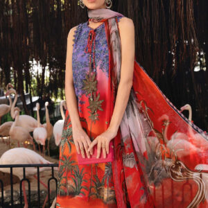 Elegant Embroidered Lawn 3 Piece Unstitched Suit with Chiffon Dupatta MBL-MPT-2907-B-26 – Summer Collection 2026 - Image 1