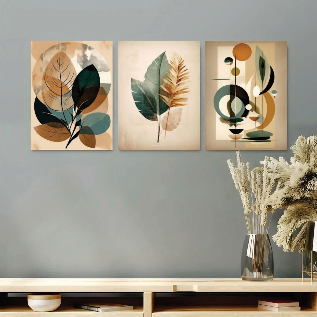Set of 3 Premium Wall Art Photo Tiles – Modern Home Decor Sets