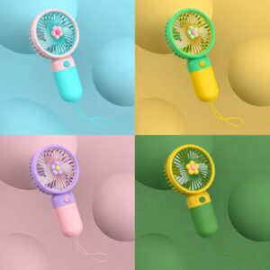 Fresh Breeze Moe Handheld Electric Fan – Cute Fruit Design Portable Mini Desk Fan with USB Charging & Detachable Base - Large Size - Random Color - Image 2