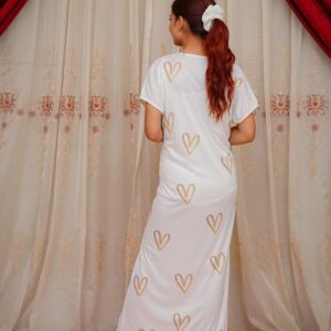 Cloud Kiss 3 Piece Women’s Premium Nightwear Set – Soft Printed Nighty with Panty & Pony - Free Size - Image 2
