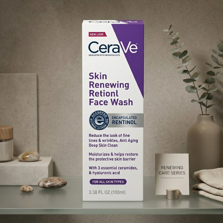 Renewing Retinol Face Wash – Anti-Aging Cleanser with Ceramides & Hyaluronic Acid for All Skin Types (100ml) - Image 3