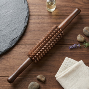 Handcrafted Wooden Thighs and Calves Massager – Reflexology & Muscle Roller - Image 3