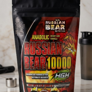 Russian Bear Mass Gainer 1KG Chocolate Flavor High-Calorie Weight Gain Supplement - Image 1