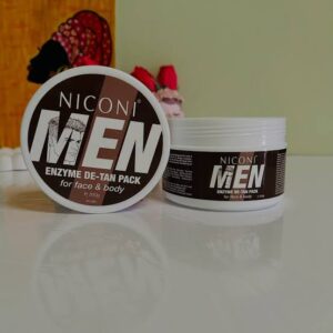 NICONI MEN Enzyme De-Tan Pack for Face & Body – Deep Cleansing & Skin Brightening Tan Removal Cream - 300g - Image 3