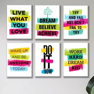 Set of 6 Premium Wall Art Photo Tiles – Modern Home Decor Sets 8x11 - Image 1