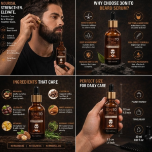 BONITO Men Beard And Mustache Serum Premium Grooming Essential With Natural Botanical Oils 30ml - Image 2