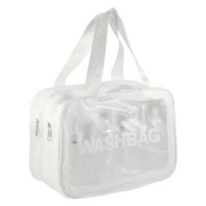 Premium PVC Waterproof Washbag – Portable Clear Toiletry & Makeup Kit Organizer Bag with Top Handle - Image 5