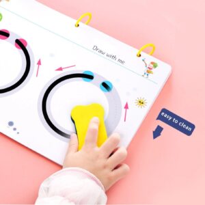 Magical Tracing Workbook Set for Kids – Reusable Learning to Write Alphabet, Numbers & Line Tracing Practice Book with Magic Pen - Image 4
