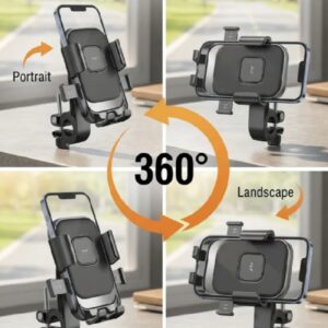 FLY PT-030 Universal Bike Phone Holder Secure Stable Hands Free Riding With 360 Degree Adjustable Viewing - Image 2