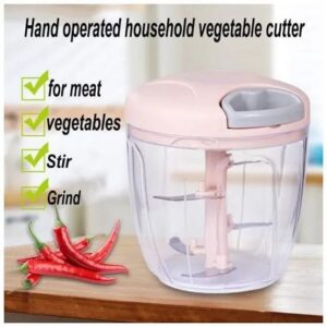 Manual Pull-String Household Vegetable Cutter & Meat Chopper – Multi-Function Hand - Random Color - Image 4