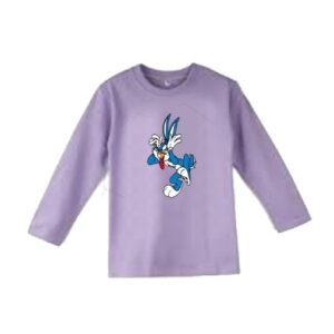 Plain Basic Full Sleeves T-Shirt for Kids – Soft Comfortable Cotton Blend Casual Wear for Boys & Girls, Everyday Use - Image 1