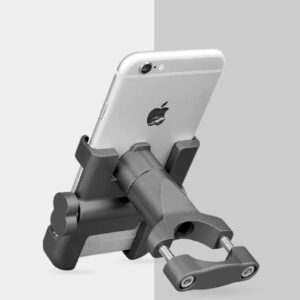 Aluminum Alloy Bike & Motorcycle Handlebar Phone Holder | Universal Mobile Stand Mount Bracket (Metal Body) - Image 2