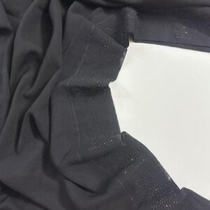 Premium Black Chiffon Dupatta with One Side Stone Work – Elegant Formal Wear for Women – Soft & Lightweight Fabric - Image 3