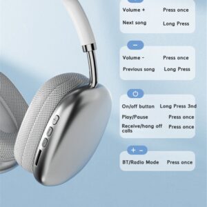 P9 Wireless Bluetooth Headphones – Fidelity Stereo Sound with Foldable Design, Soft Cushion Comfort, and Multi-Mode Playback ( Mix Color) - Image 2