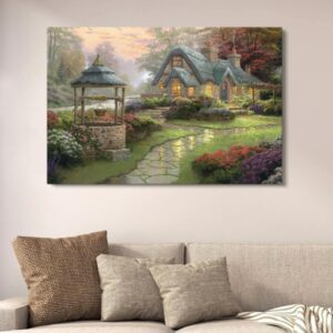 Make A Wish Cottage Canvas Art With Double Tape | 12x16 Inches - Image 1