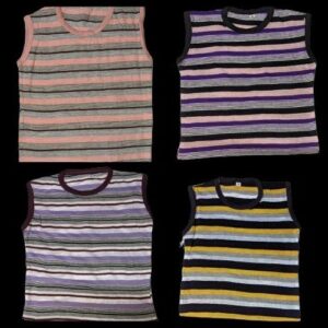 Pack of 4 Kids Multi-Color Code 5 Cotton Sando Set – Super Soft Breathable Summer Sleeveless Vest for Boys & Girls - Image 1