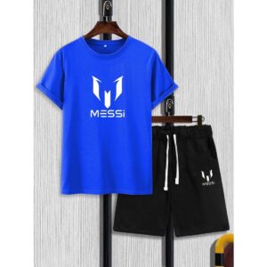 Printed Half Sleeves Cotton Jersey Summer Tracksuit For Boys & Girls T-Shirt & Shorts Gym Sports Outdoor Gaming Tracksuit - Image 1