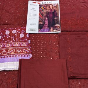 ✨ KHAADI ✨ 3 Piece Khaadi chicken Kari Unstitched Suit new Collection for womens - Image 1