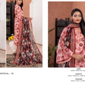 ✨ ZESH   ✨ 3 PieceUnstitched Suit ZESH SUMMAER LAWN COLLECTION 2025 - Image 1